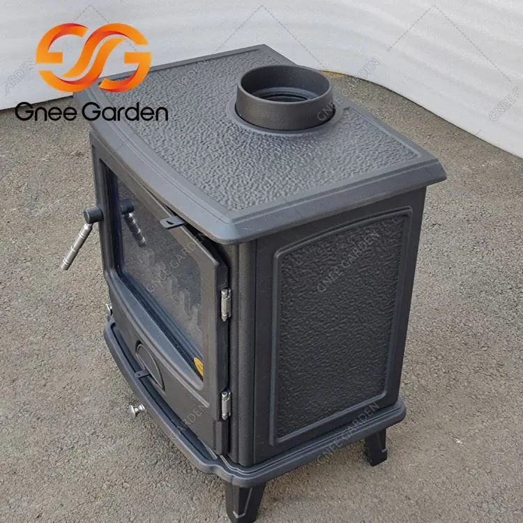 Antik støbejerns pejs