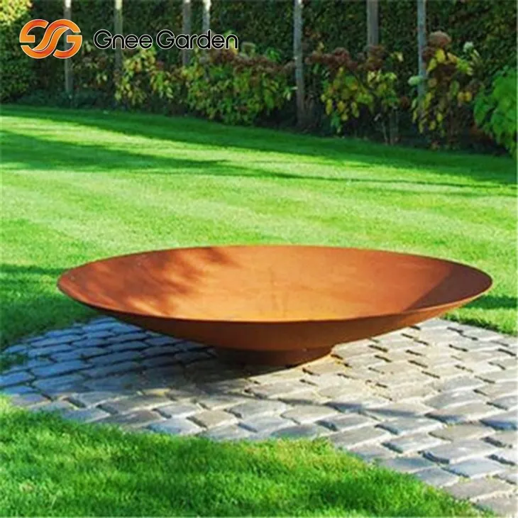 Corten Industriel Pit Grill Funktion Dobbelt