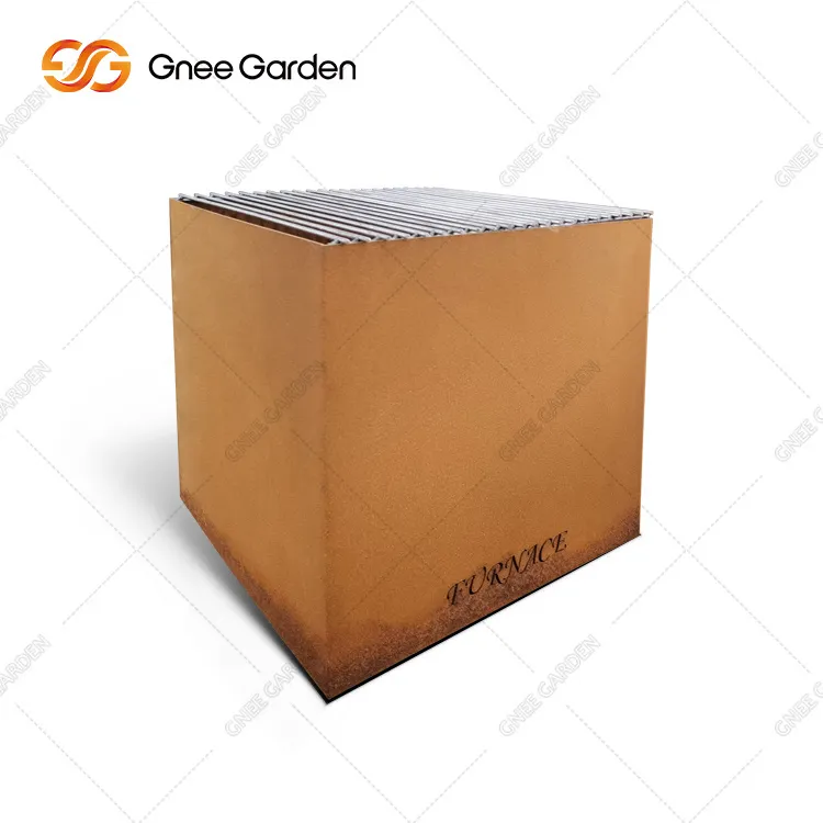 Corten Modern Design Steel Fire Pit Til Baghaven