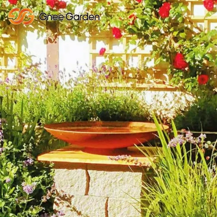 Corten Steel Fire Pit med grill dobbeltfunktion