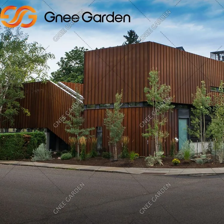 Corten stålvæg til bygning af facade