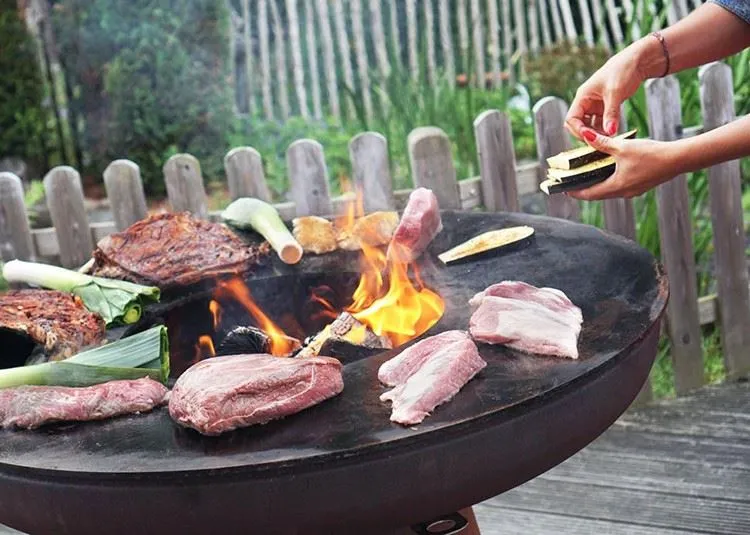 Corten Steel Wood Fired Bbq Grill