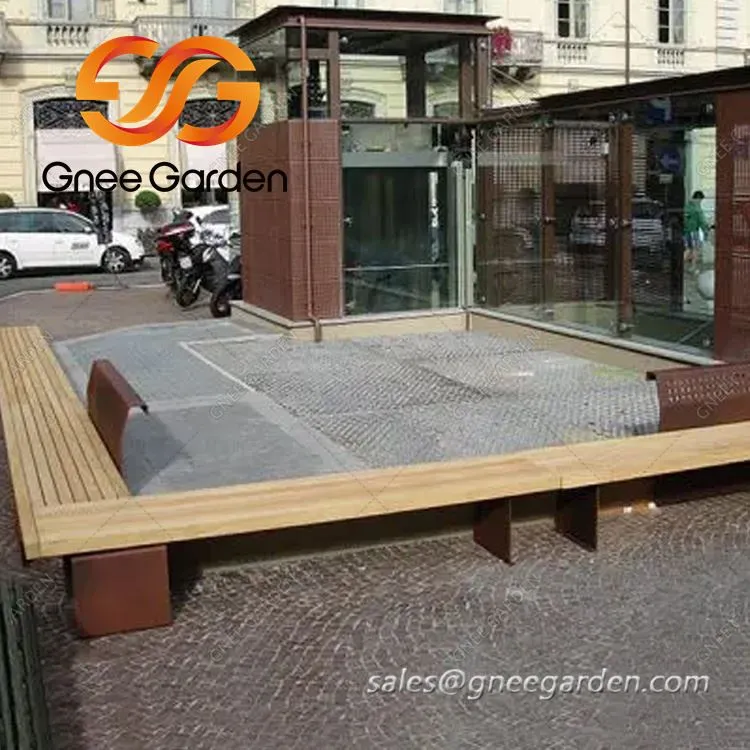 Brugerdefineret størrelse Corten stål udendørs møbler