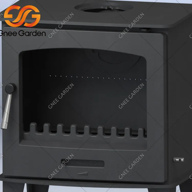 Fritstående Brændeovn Med Skorsten