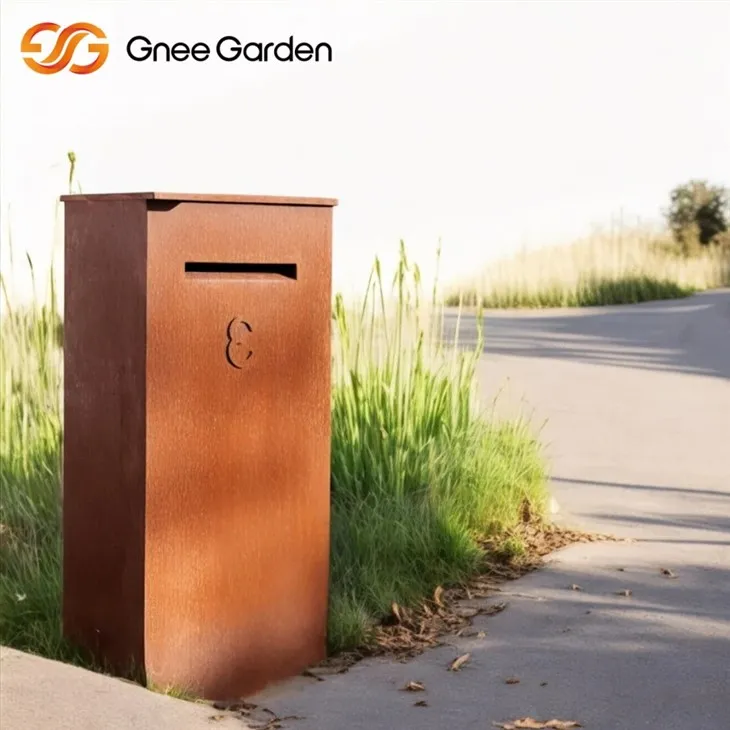 Moderne design Corten Steel Mailbox