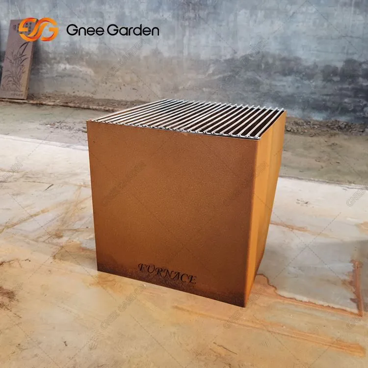 Udendørs træbrændende cortenstål bålgrav