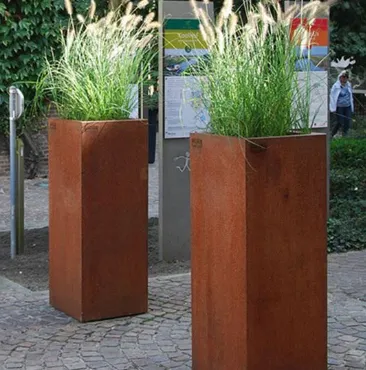 Rustic Steel Flower Pot