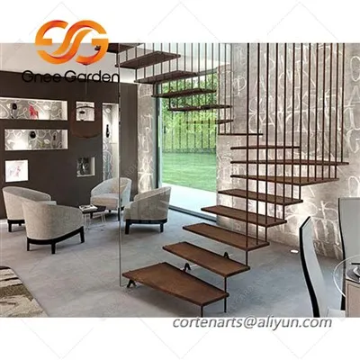 Corten stål Rusten metal havetrappe