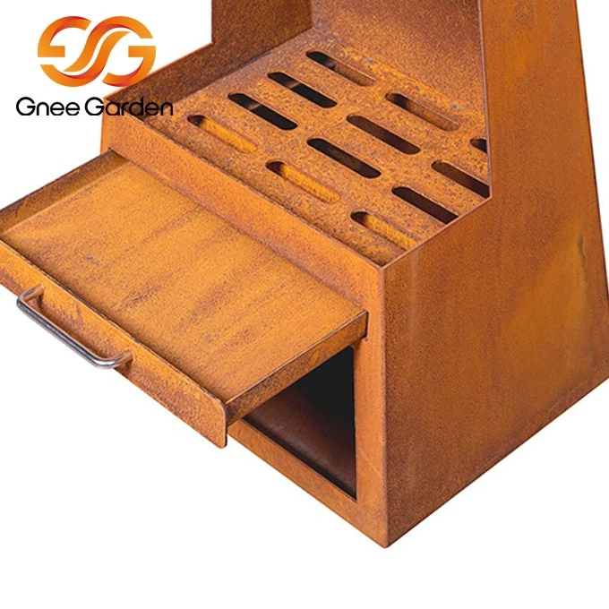 Corten Steel Outdoor Garden Fireplaces