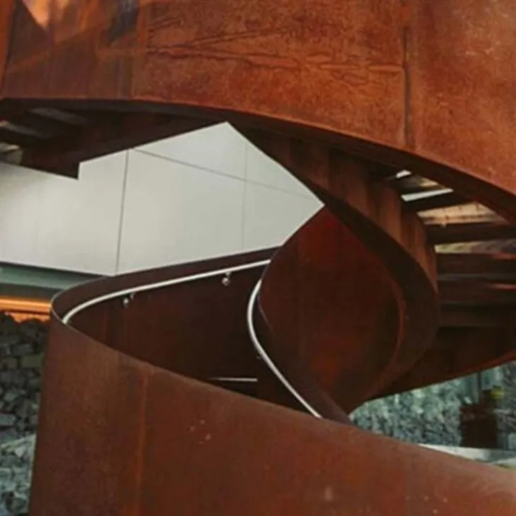Weathering Steel Spiral Step